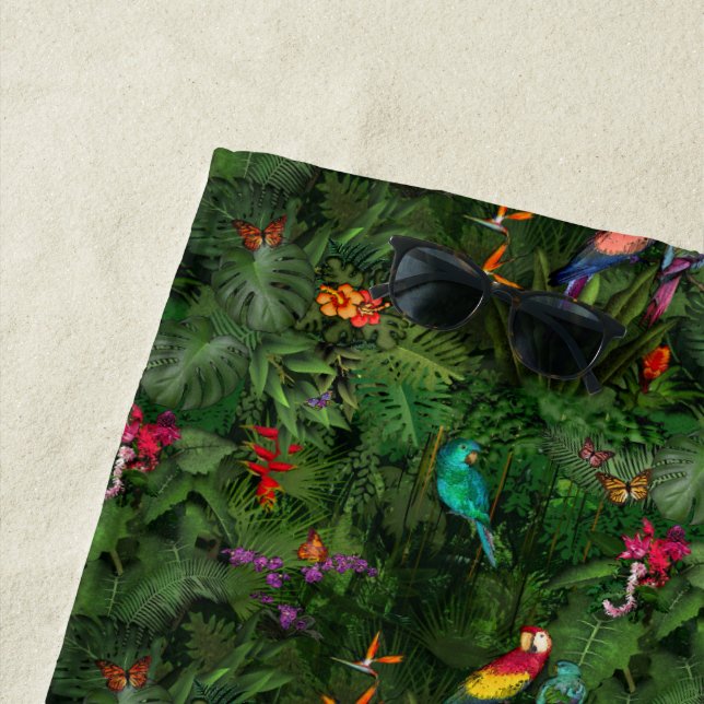 Serviette De Plage Jungle (En situation)