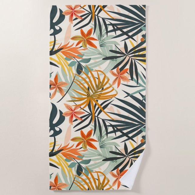 Serviette De Plage Jungle Bloom Beach Towel (Devant)