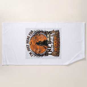 Serviette De Plage Juste ici Boos Halloween Sorcière Lune Citrouilles