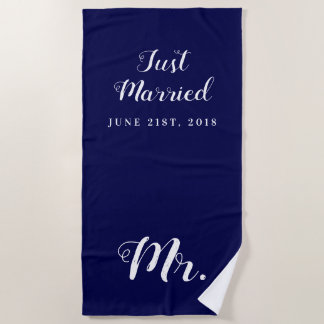 Serviette De Plage Juste marié | Lune de miel Mariage