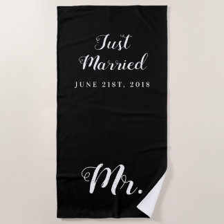 Serviette De Plage Juste marié | Lune de miel Mariage