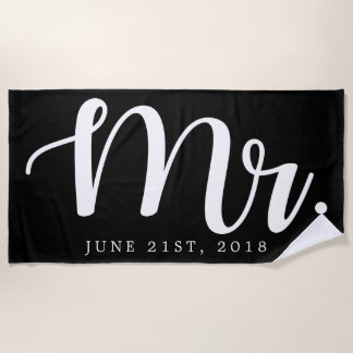 Serviette De Plage Juste marié | Lune de miel Mariage