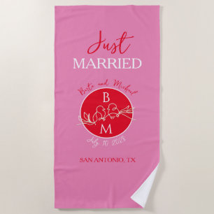 Serviette De Plage Juste marié Mariage personnel