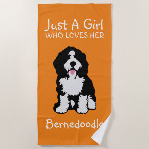 Serviette De Plage Juste une fille qui aime son Bernedoodle