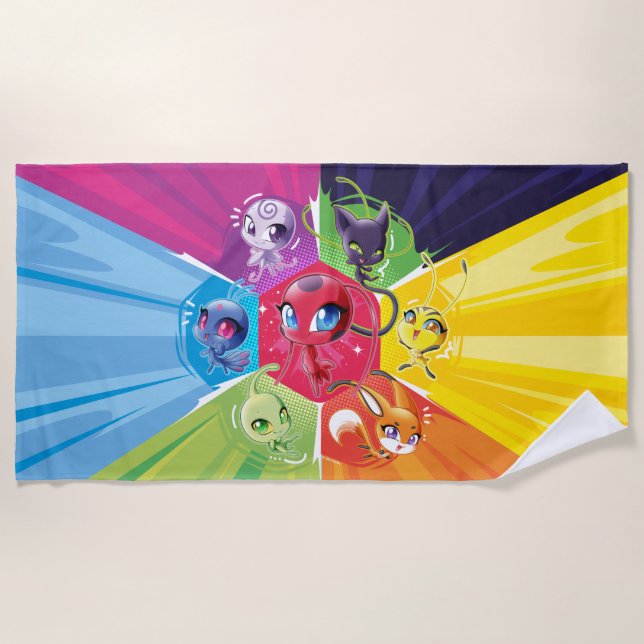 Serviette De Plage Kwamis coloré (Devant)