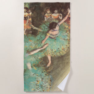 Serviette De Plage La danseuse verte d'Edgar Degas, Ballet Vintage