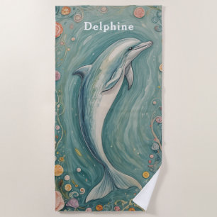 Serviette De Plage La grâce aquatique : La danse du dauphin