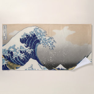 Serviette De Plage La Grande Vague au large de Kanagawa Hokusai