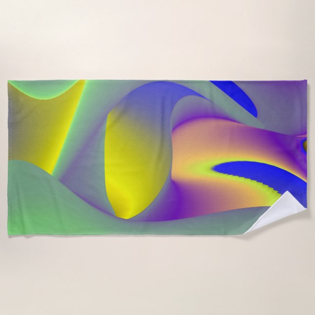 Serviette De Plage La magie de l'été, 3D Art Abstrait (Devant)