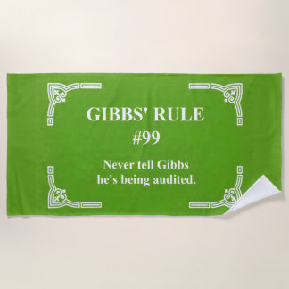Serviette De Plage La règle 99 de Gibbs