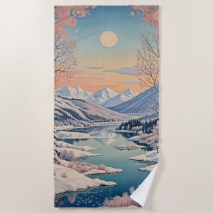Serviette De Plage La tranquillité d'hiver