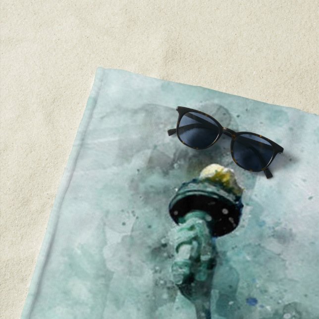 Serviette de plage Lady Liberty (En situation)