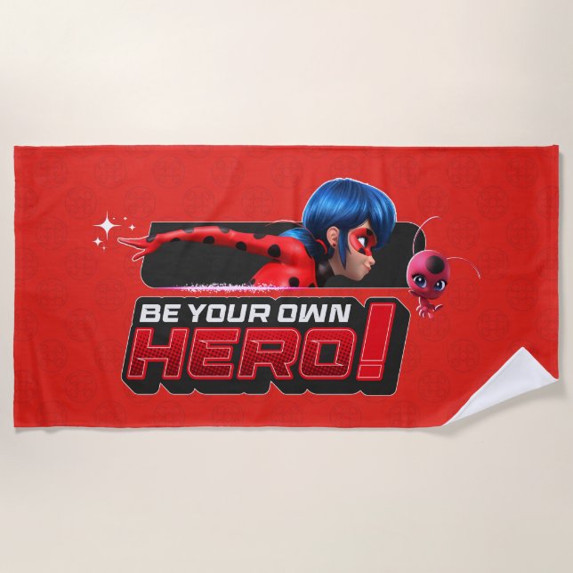 Serviette De Plage Ladybug et Tikki | Soyez Votre Propre Héros ! (Devant)