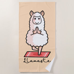 Serviette De Plage Lama de yoga - Llamaste