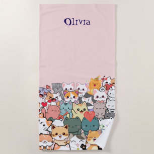 Serviette De Plage L'amour des chats