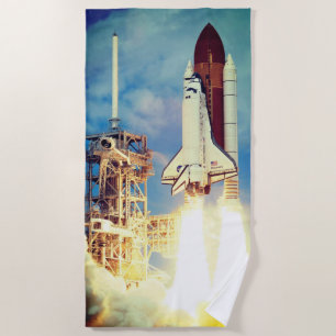 Serviette De Plage Lancement de la découverte de navette spatiale