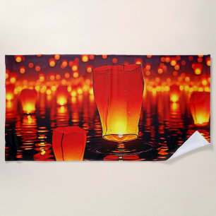 Serviette De Plage Lanternes flottantes d'espoir