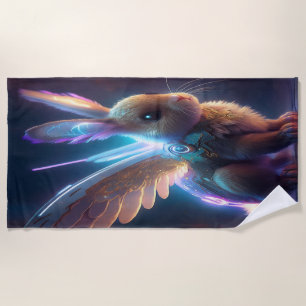 Serviette De Plage Lapin spatial