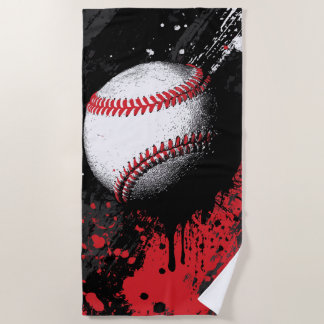 Serviette De Plage L'art d'impact de baseball – Conception d'éclabous