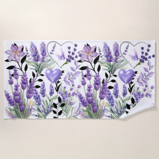 Serviette De Plage Lavender Love Beach couverture