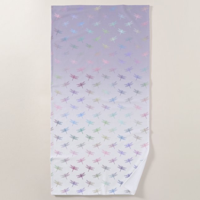 Serviette De Plage Lavender Ombre Arc-en-ciel (Devant)