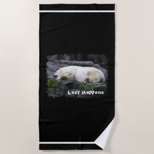 Serviette De Plage Lazy arrive Ours Polaire