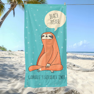 Serviette De Plage Lazy Day Sloth Beach Towne
