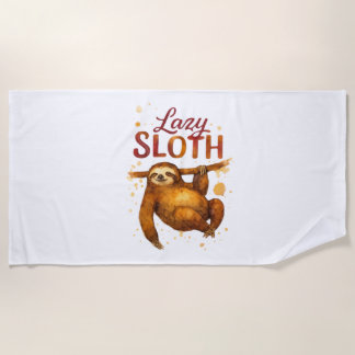 Serviette De Plage Lazy Sloth in Alcohol Ink Classic T-Shirt