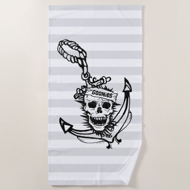 Serviette De Plage Le crâne et l'Ancre des Goonies (Devant)