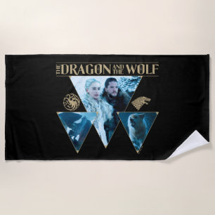Serviette De Plage Le Dragon et le Wolf Daenerys & Jon Graphic