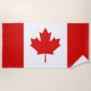 Serviette De Plage Le drapeau de la Feuille d'érable du Canada
