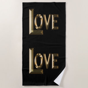 Serviette De Plage Le Grand Amour Est Le Mot D'Or,
