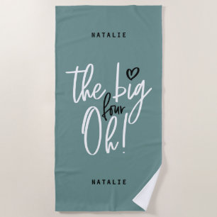 Serviette De Plage Le grand quatre oh ! Fête de 40e anniversaire turq