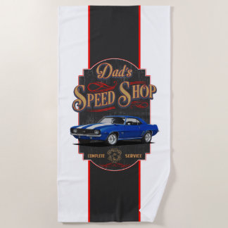 Serviette De Plage Le magasin de vitesse Camaro de papa
