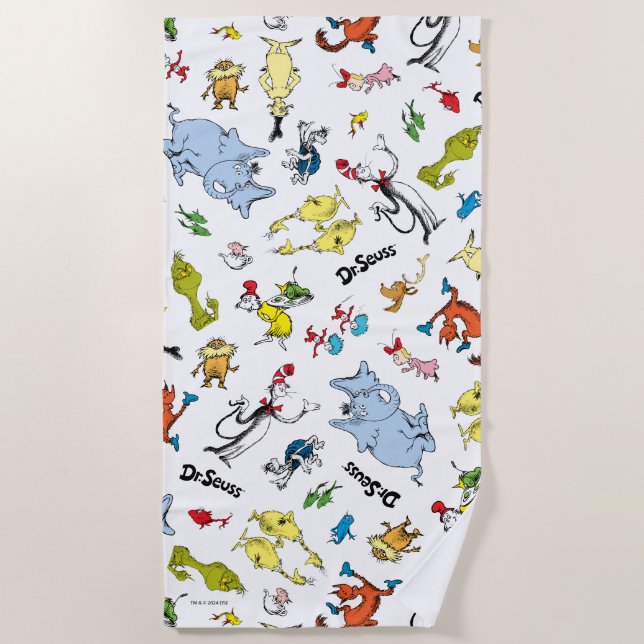 Serviette De Plage Le monde du Dr Seuss Motif (Devant)