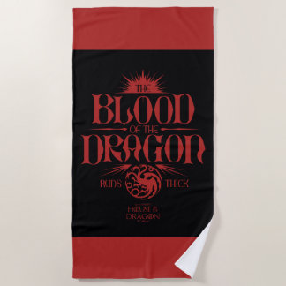 Serviette De Plage Le sang du dragon tourne épais
