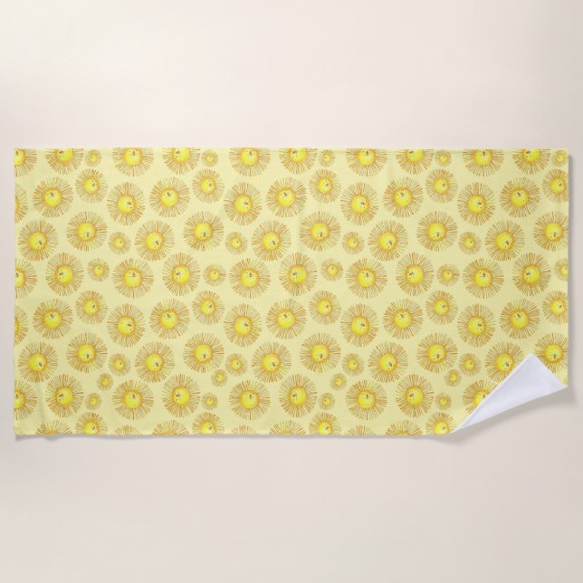 Serviette De Plage Le soleil brille -  (Devant)