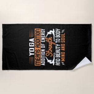 Serviette De Plage Le Yoga Signifie l'Addition de l'Énergie, de l'Esp