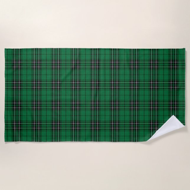 Serviette De Plage L'écossais accentue le tartan de chasse de MacLean (Devant)
