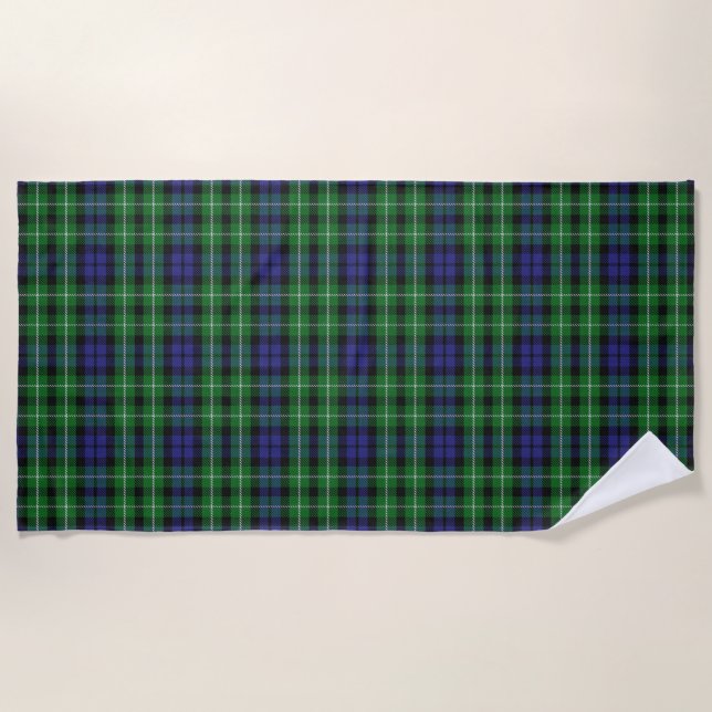 Serviette De Plage L'écossais accentue le tartan de Graham de clan (Devant)