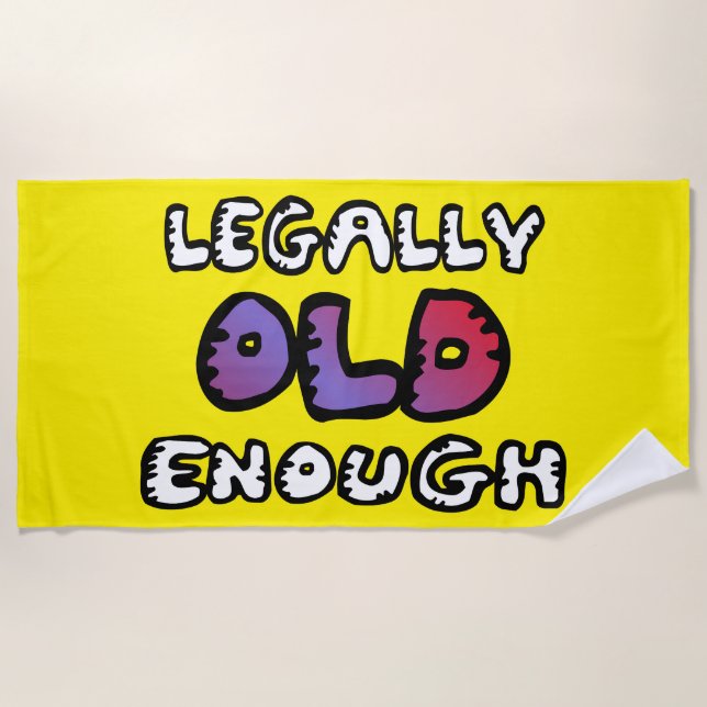 Serviette De Plage Legally old enough (Devant)