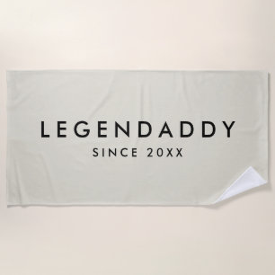 Serviette De Plage Legendaddy pour légendaire papas simple minimalist