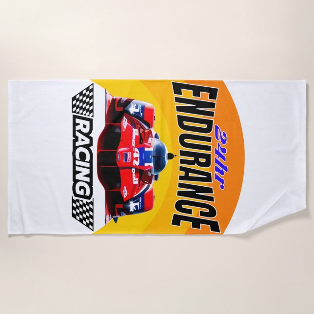 Serviette De Plage Légendes de vitesse : 24h Endurance Racer (Devant)