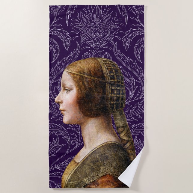 Serviette De Plage Leonardo da Vinci Portrait La Bella Principessa (Devant)