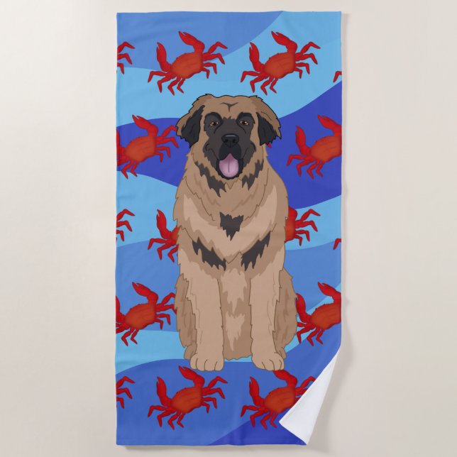 Serviette De Plage Leonberger Crabs (Devant)