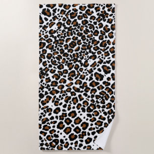 Serviette De Plage Leopard Big Cat Fur Motif Imprimer