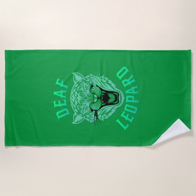 Serviette De Plage léopard sourd (Devant)