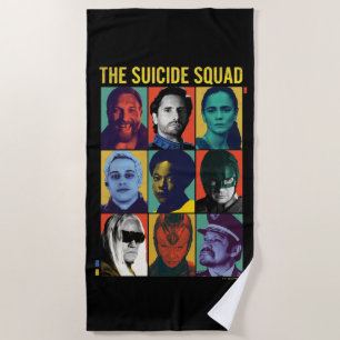 Serviette De Plage L'équipe du suicide Grille Rétro Avec Amanda Wal