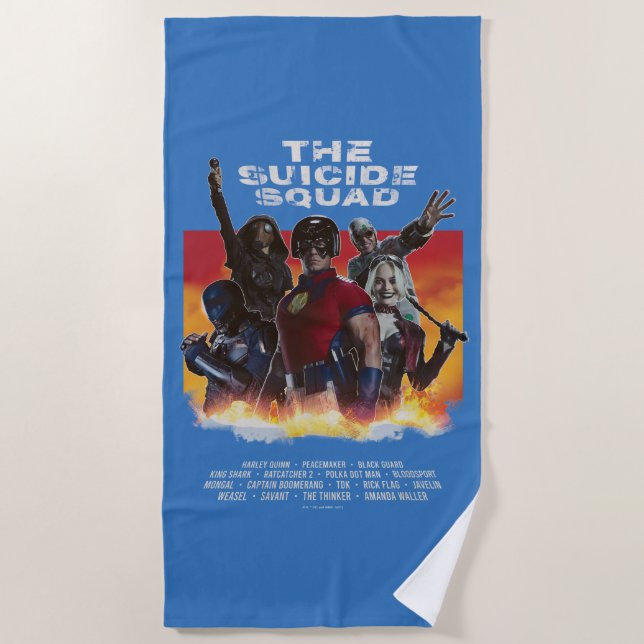 Serviette De Plage L'équipe du suicide | Poster de cinéma de style ré (Devant)