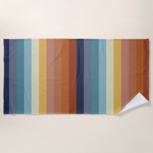 Serviette De Plage les années 70 rétro vintage 60s bandes vibes